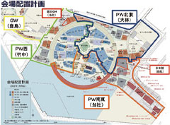 万博会場工区割図